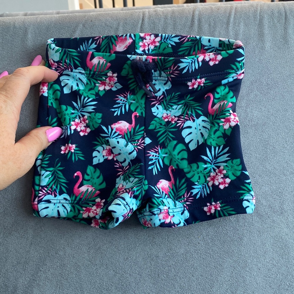 Janie and Jack Flamingo Trunks